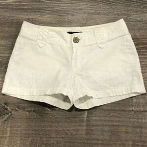 Express White Chino Shorts Size 0 Low Rise Summer Casual